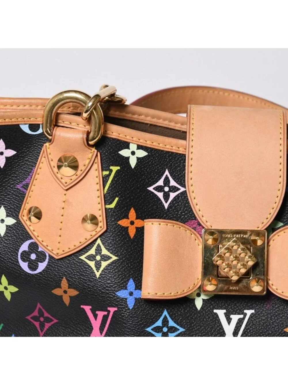 Louis Vuitton Takashi Murakami Monogram Multicolor Annie MM Shoulder Bag Noir